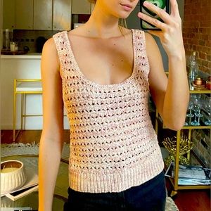 INTERMIX crochet beach tank top